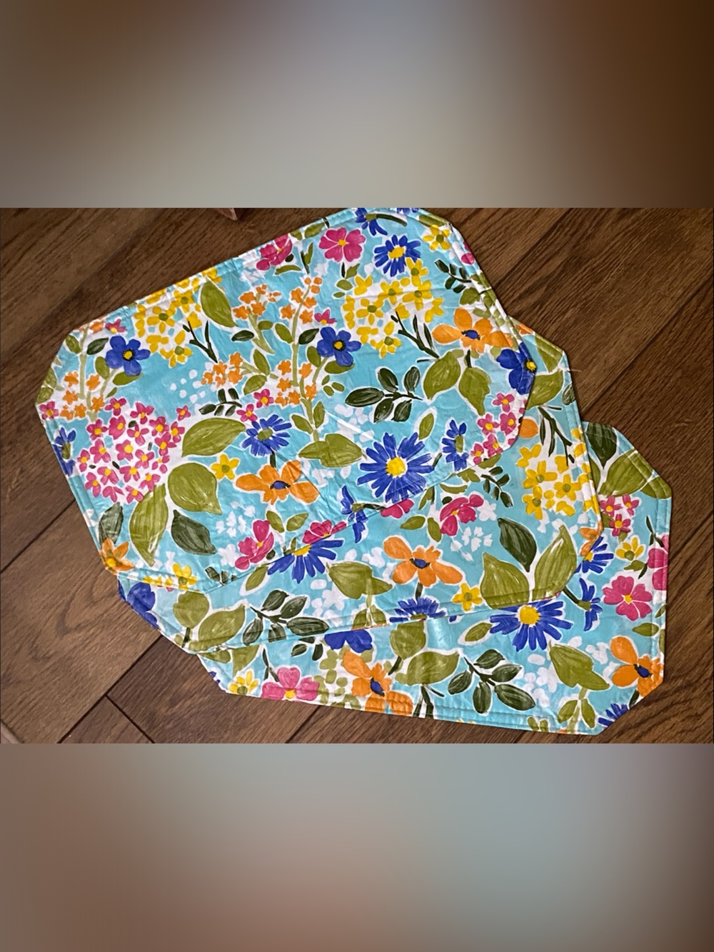 Elrene Home Fashions Spring Fling Vinyl quilted placemats set of 3